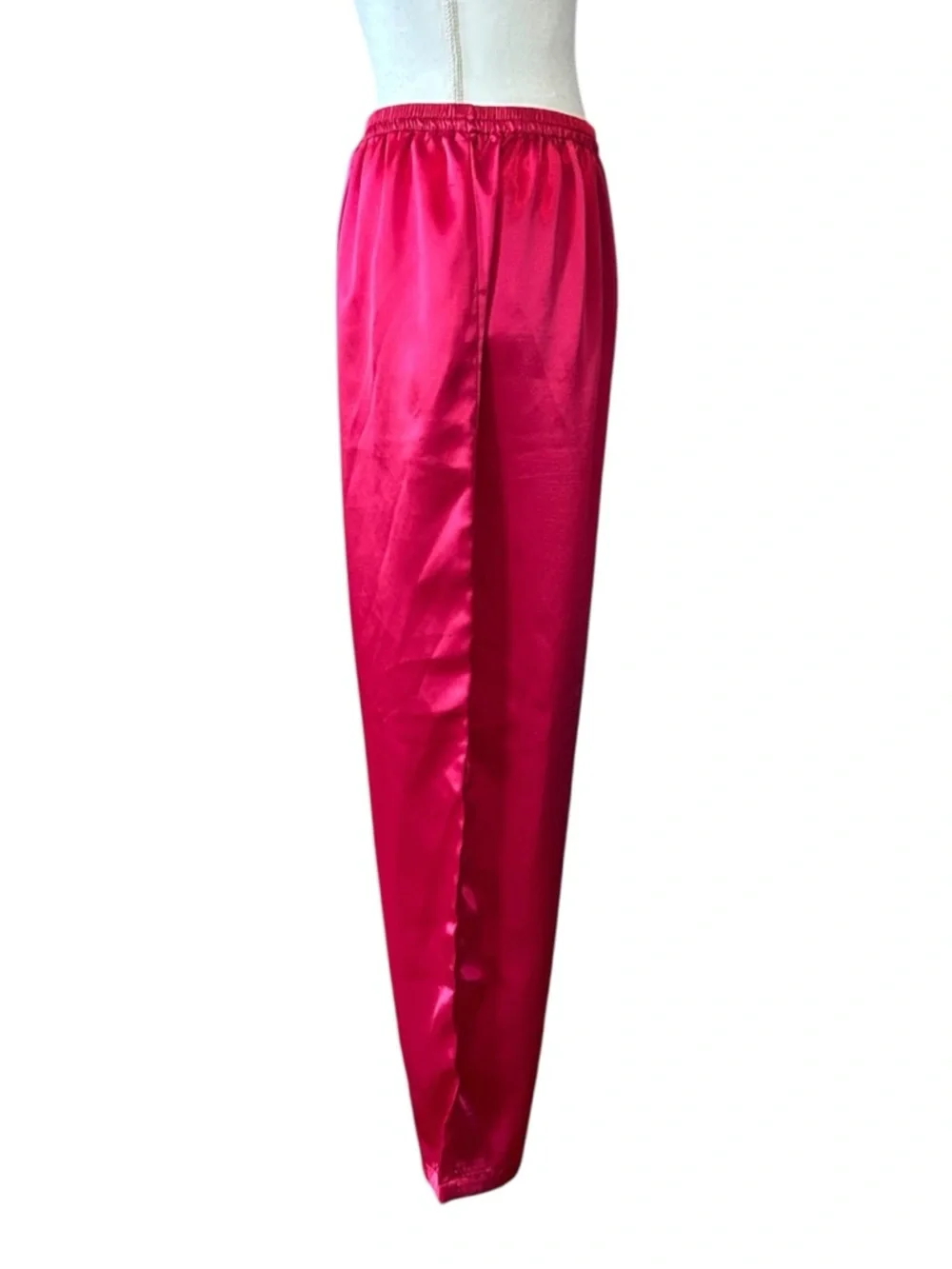 Vintage Victoria’s Secret Gold Label Satin Pajama Bottoms Sleep Pants in Berry‎